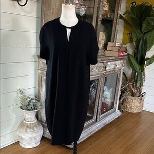 JOSEPH LUXURY MEL CREPE DRESS BLACK STRETCH EXCELLENT 40  MADE IN POLAND